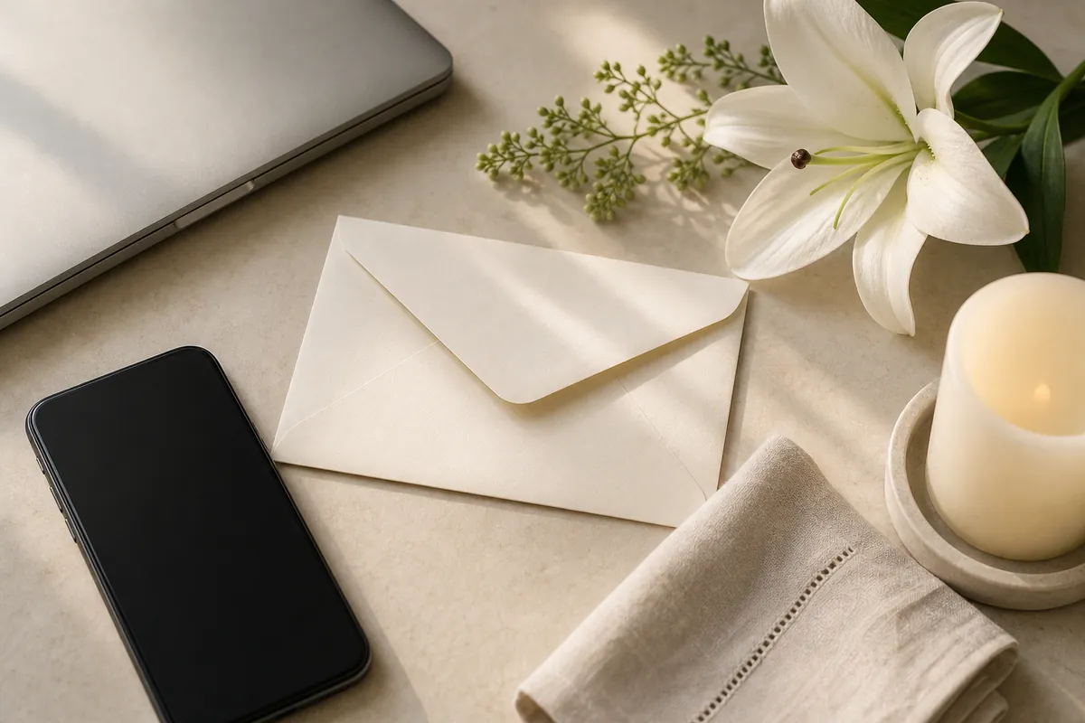 Detail related to How to Word a Funeral Announcement to Send by Text or Email