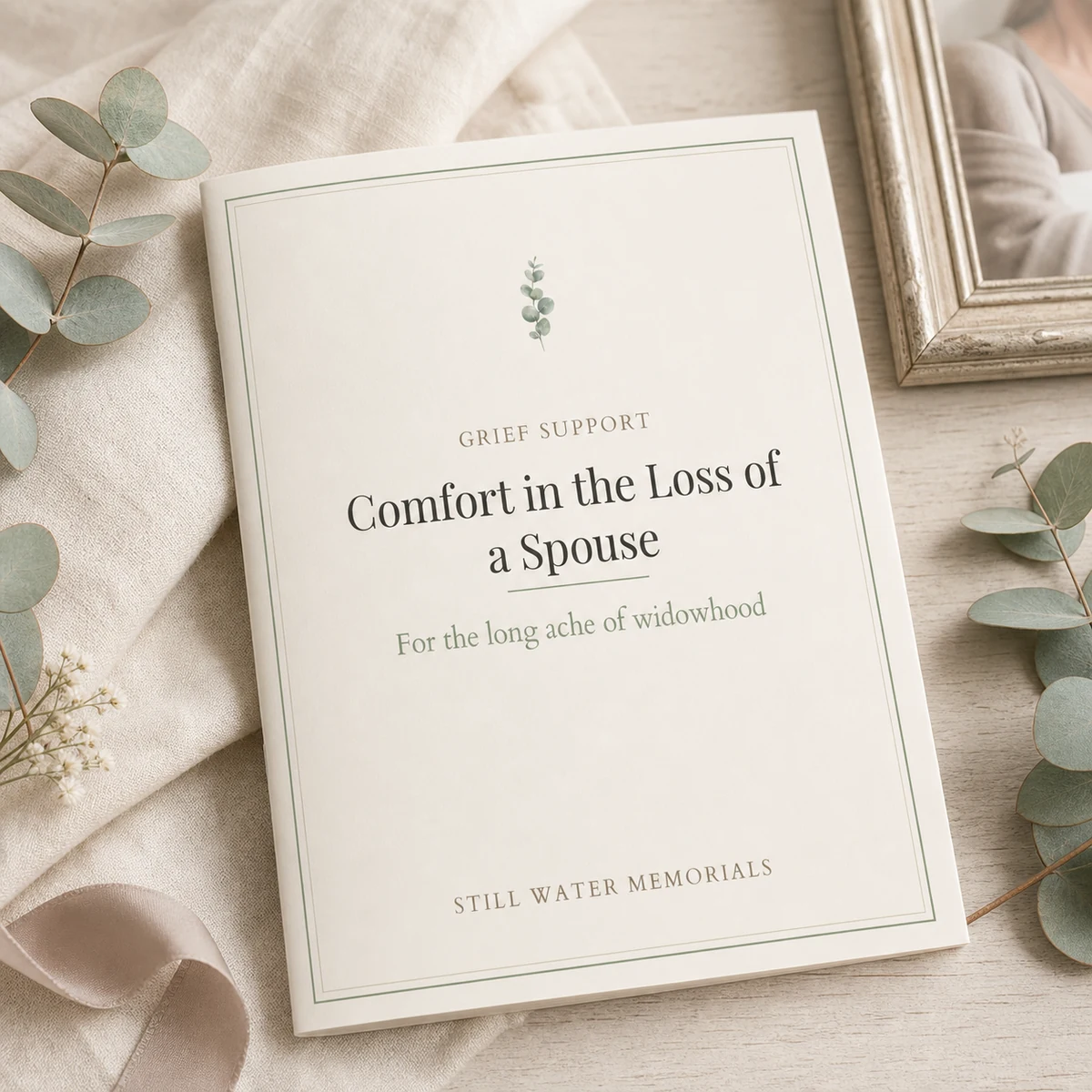 Comfort in the Loss of a Spouse — A guided grief workbook with writing prompts
